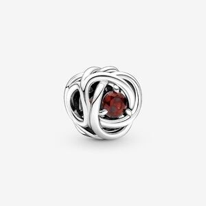Pandora January Red Eternity Circle Charm
